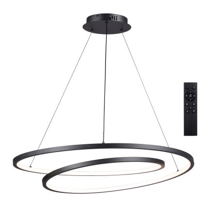 Brilagi - Dimbare LED-hanglamp aan kabel TWISTER LED/105W/230V 3000-6000K Ø 100 cm zwart + afstandsbediening
