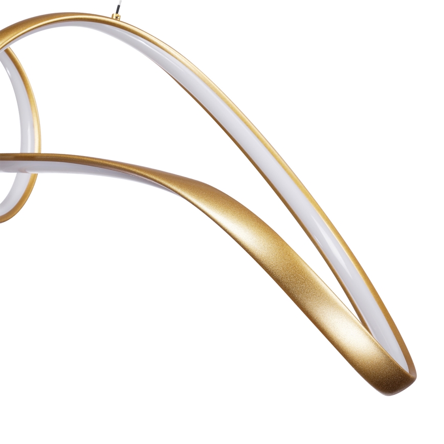 Brilagi - LED dimbare pendellamp aan kabel TWISTER LED/60W/230V 3000-6000K goudkleurig + afstandsbediening