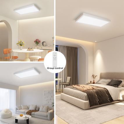 Brilagi - LED Dimbare Plafondlamp FRAME SMART LED/30W/230V 30x60 cm 3000-6000K IP44 wit + afstandsbediening