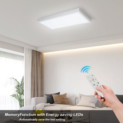 Brilagi - LED Dimbare Plafondlamp FRAME SMART LED/30W/230V 30x60 cm 3000-6000K IP44 wit + afstandsbediening