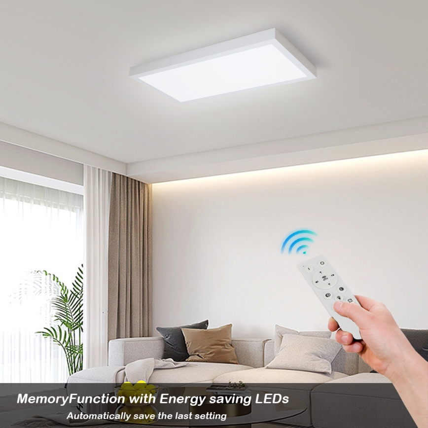 Brilagi - LED Dimbare Plafondlamp FRAME SMART LED/30W/230V 30x60 cm 3000-6000K IP44 wit + afstandsbediening