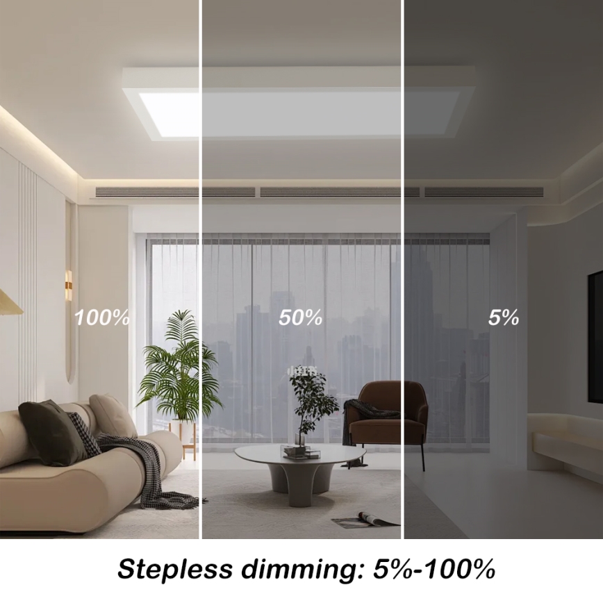 Brilagi - LED Dimbare Plafondlamp FRAME SMART LED/30W/230V 30x60 cm 3000-6000K IP44 wit + afstandsbediening