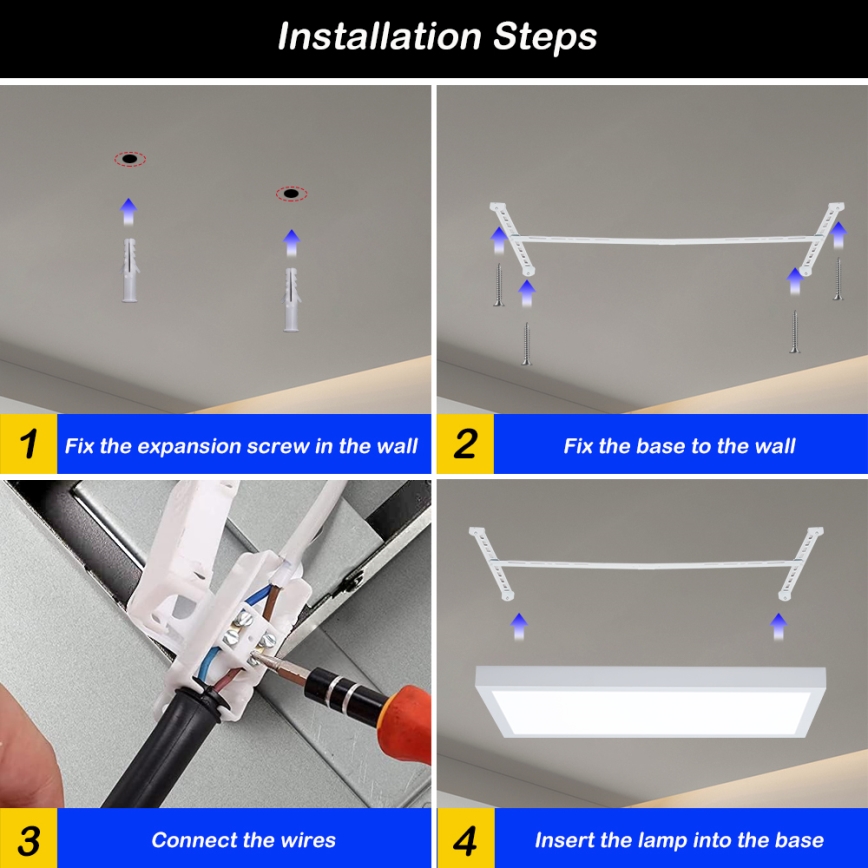 Brilagi - LED Dimbare Plafondlamp FRAME SMART LED/30W/230V 30x60 cm 3000-6000K IP44 wit + afstandsbediening