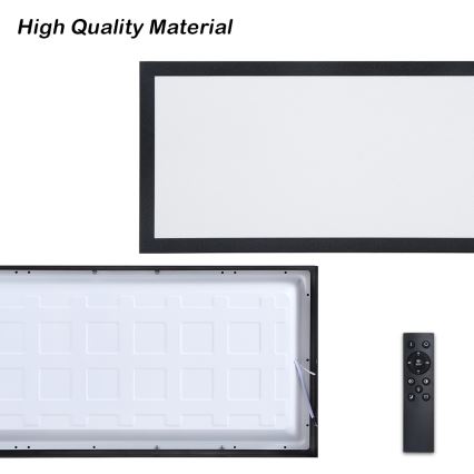 Brilagi - LED Dimbare badkamer plafondlamp FRAME SMART LED/30W/230V 30x60 cm 3000-6000K zwart + afstandsbediening