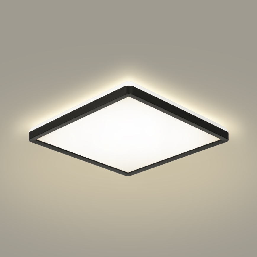 Brilagi - LED dimbare lamp met bewegings- en schemersensor ULTRA SLIM LED/18W/230V 30x30 cm + afstandsbediening