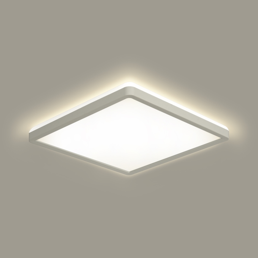 Brilagi - LED dimbare lamp met bewegings- en schemersensor ULTRA SLIM LED/18W/230V 30x30 cm + afstandsbediening