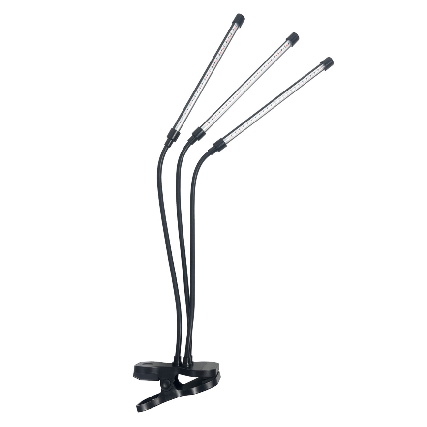 Brilagi - LED Dimbaar flexibel tafellamp met clip voor het kweken van planten VITABLOOM 3xLED/10W/230V zwart