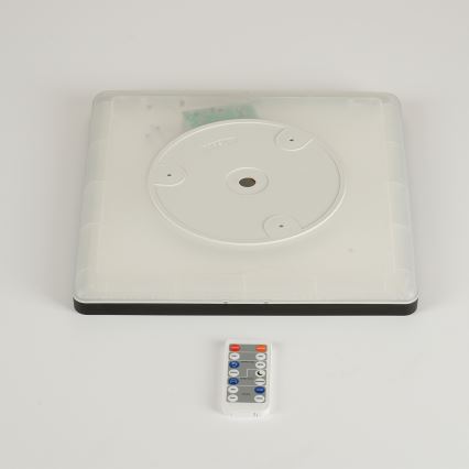 Brilagi - LED dimbare lamp met bewegings- en schemersensor ULTRA SLIM LED/18W/230V 30x30 cm + afstandsbediening