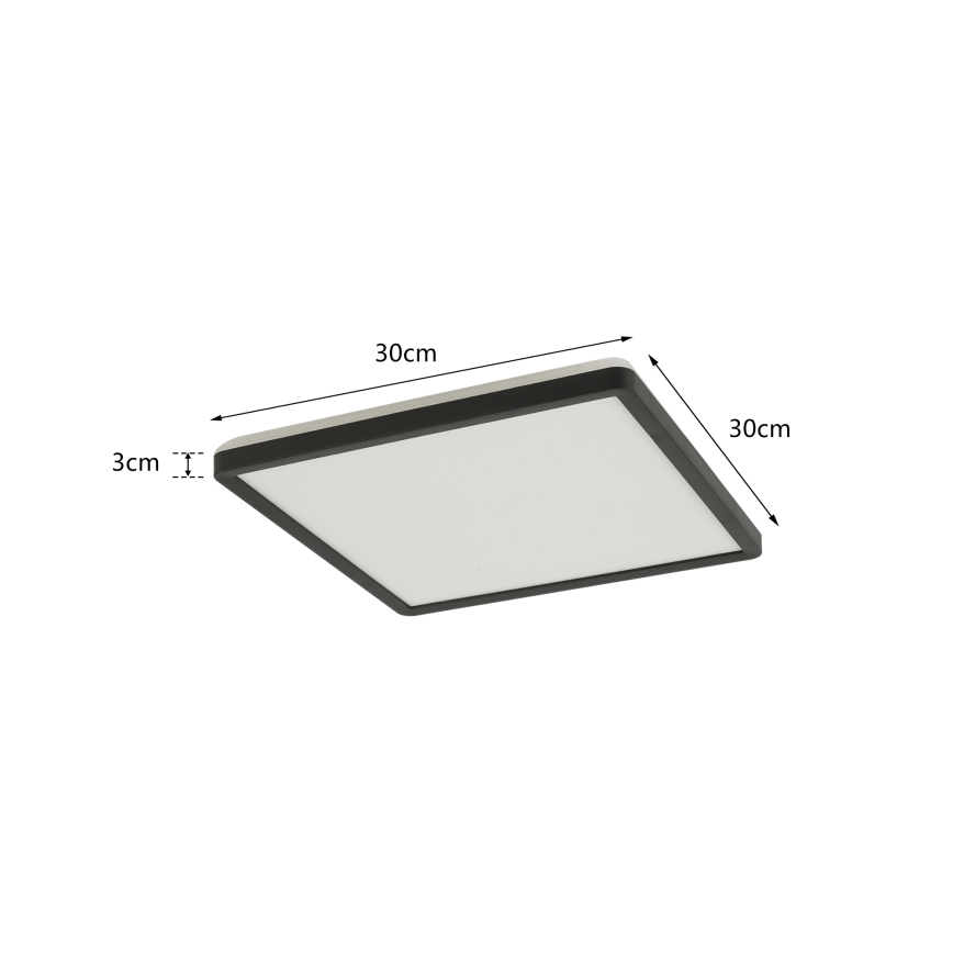 Brilagi - LED dimbare lamp met bewegings- en schemersensor ULTRA SLIM LED/18W/230V 30x30 cm + afstandsbediening