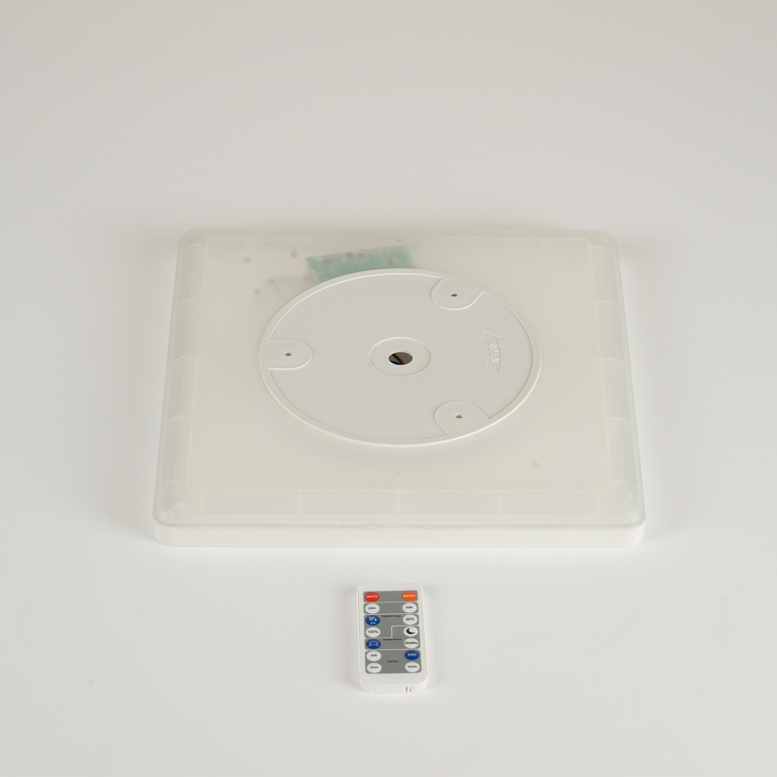 Brilagi - LED dimbare lamp met bewegings- en schemersensor ULTRA SLIM LED/18W/230V 30x30 cm + afstandsbediening