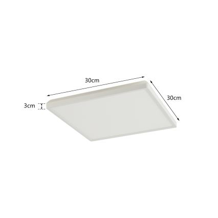 Brilagi - LED dimbare lamp met bewegings- en schemersensor ULTRA SLIM LED/18W/230V 30x30 cm + afstandsbediening
