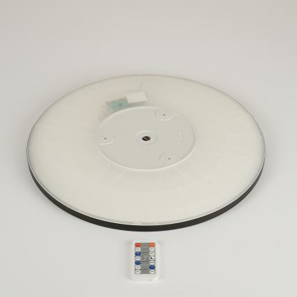 Brilagi - LED dimbaar armatuur met bewegings- en schemersensor ULTRA SLIM LED/24W/230V Ø 42 cm + afstandsbediening