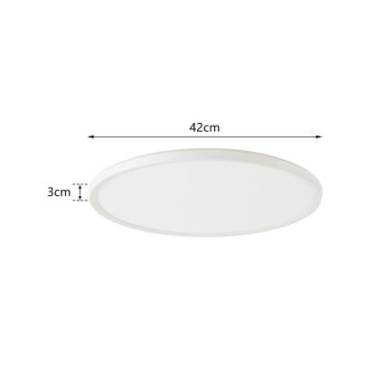 Brilagi - LED dimbare lamp met bewegings- en schemersensor ULTRA SLIM LED/24W/230V Ø 42 cm + afstandsbediening