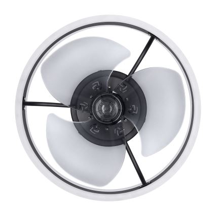 Brilagi - LED dimbare plafondlamp met ventilator LED/30W/230V 3000-6500K zwart + afstandsbediening
