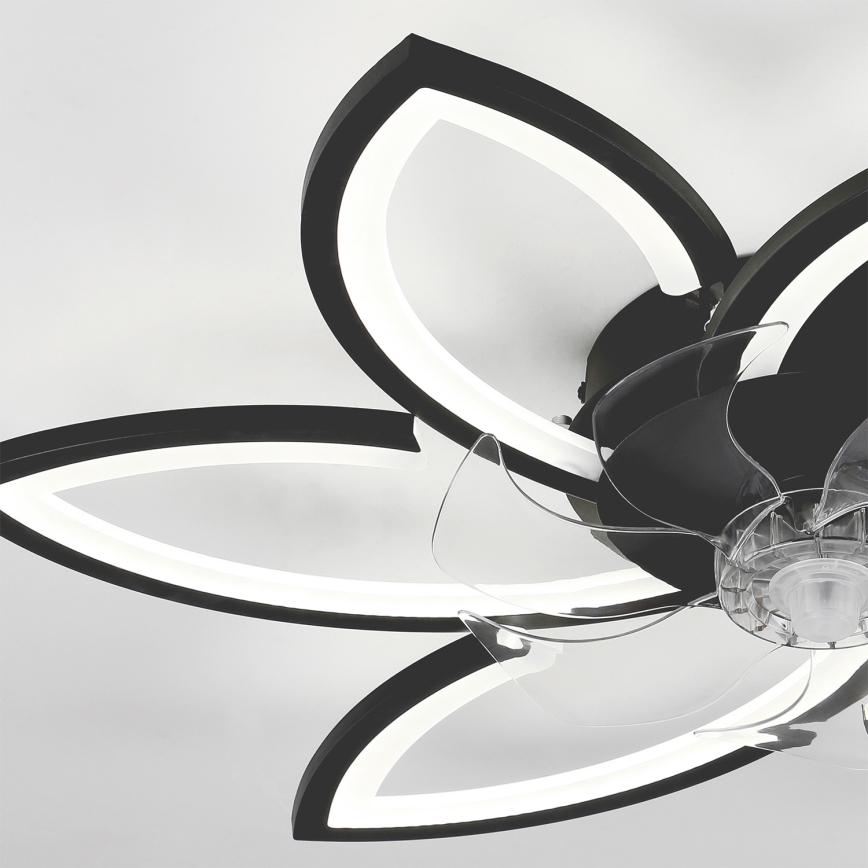 Brilagi - LED dimbare plafondlamp met ventilator LED/50W/230V 3000-6500K zwart + afstandsbediening