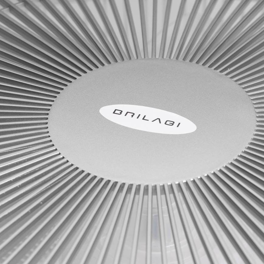 Brilagi - LED dimbare plafondventilator AURA LED/38W/230V 3000-6000K zilver + afstandsbediening