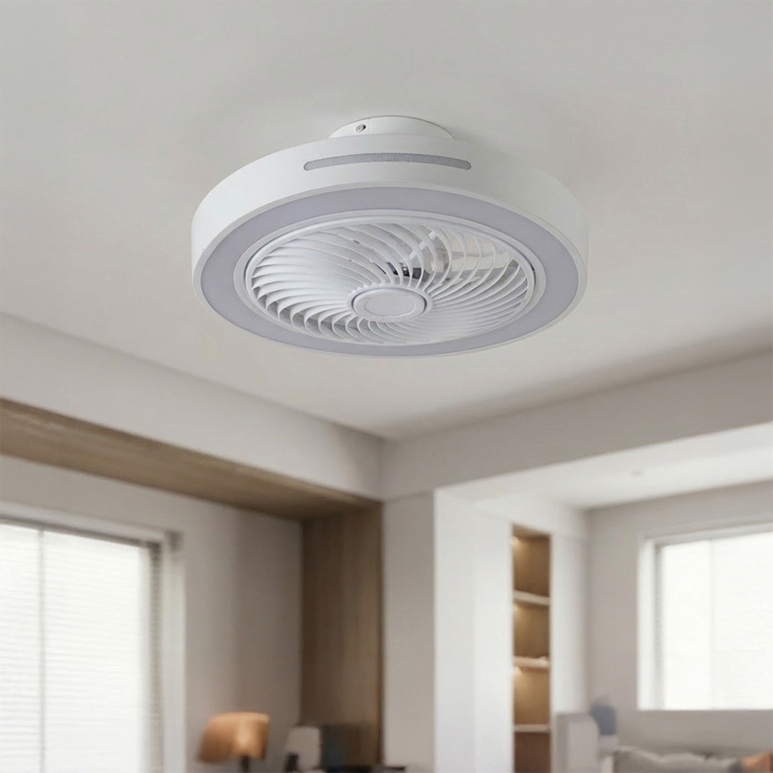 Brilagi - Dimbare LED-plafondlamp met ventilator LED/38W/230V 3000–6500K Ø46 cm wit + afstandsbediening