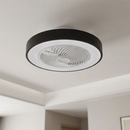 Brilagi - Dimbare LED-plafondventilator LED/30W/230V 3000-6500K Ø 50 cm zwart + afstandsbediening