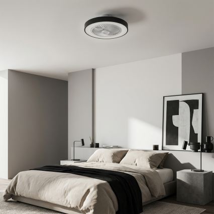 Brilagi - Dimbare LED-plafondventilator LED/30W/230V 3000-6500K Ø 50 cm zwart + afstandsbediening