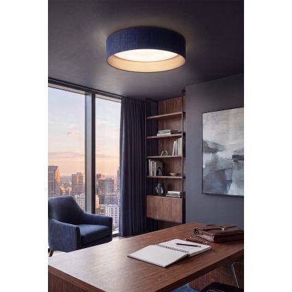 Brilagi - LED-dimbare plafondlamp VELVET SMARTIX LED/36W/230V 3000-6000K Ø 55 cm blauw/goud Wi-Fi Tuya Beacon + afstandsbediening
