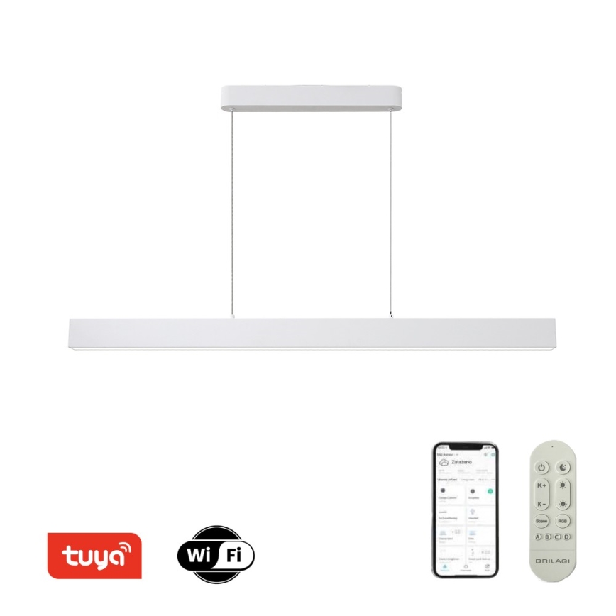 Brilagi - LED Dimbare Hanglamp SLEEKLINE SMART LED/40W/230V 3000-6000K Wi-Fi Tuya Wit + afstandsbediening
