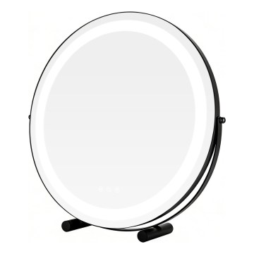 Brilagi - LED Dimbare make-upspiegel FLORIDA LED/17W/230V 3000/4000/6500K Ø 42 cm zwart