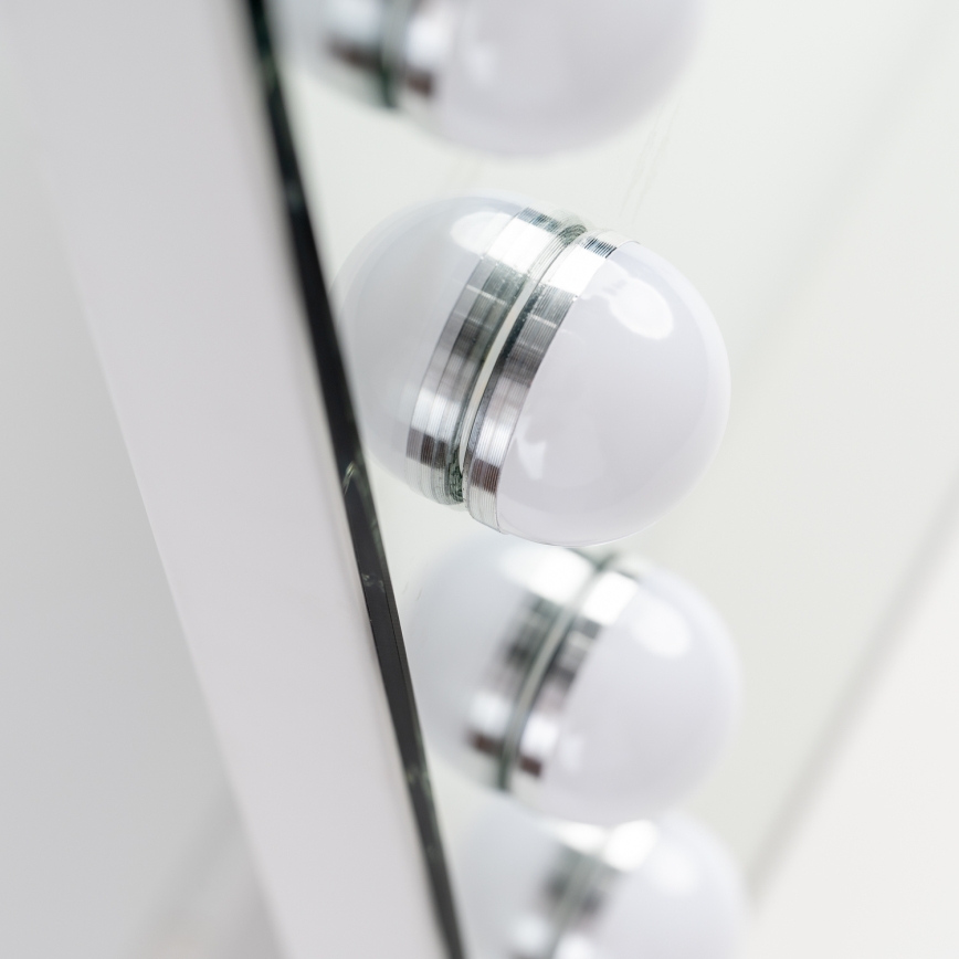 BRILAGI - Dimbare LED make-upspiegel HOLLYWOOD LED/15W/230V CCT + 2x USB 60x50 cm wit