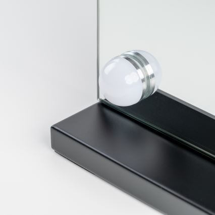 BRILAGI - LED Dimbaar make-upspiegel HOLLYWOOD LED/15W/230V CCT + 2x USB 60x50 cm zwart