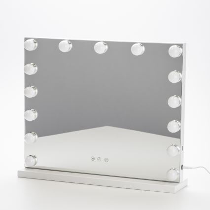 BRILAGI - LED dimbare make-upspiegel HOLLYWOOD LED/15W/230V CCT + USB wit