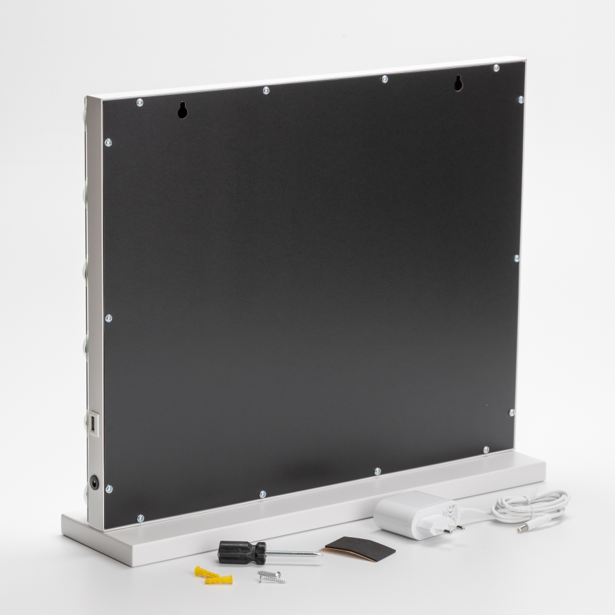 BRILAGI - LED dimbare make-upspiegel HOLLYWOOD LED/15W/230V CCT + USB wit