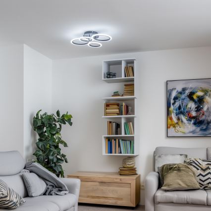 Brilagi - LED-dimbare plafonnière ORBITS LED/50W/230V 3000-6500K zwart + afstandsbediening