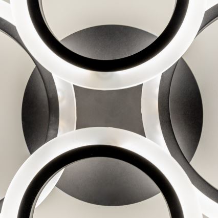 Brilagi - LED-dimbare plafonnière ORBITS LED/50W/230V 3000-6500K zwart + afstandsbediening