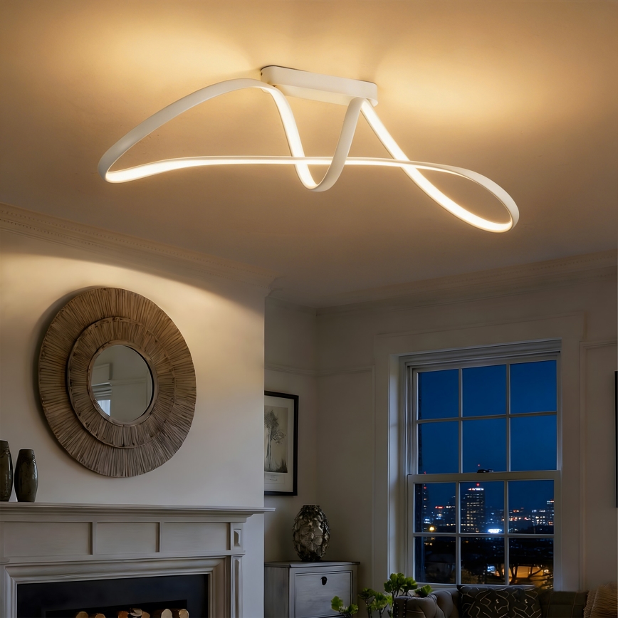 Brilagi - Dimbare LED-opbouwplafondlamp TWISTER LED/60W/230V 3000-6000K wit + afstandsbediening