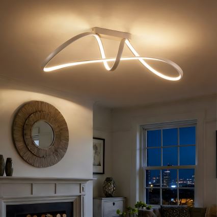 Brilagi - dimbare LED opbouwplafonnière TWISTER LED/60W/230V 3000-6000K beige + afstandsbediening