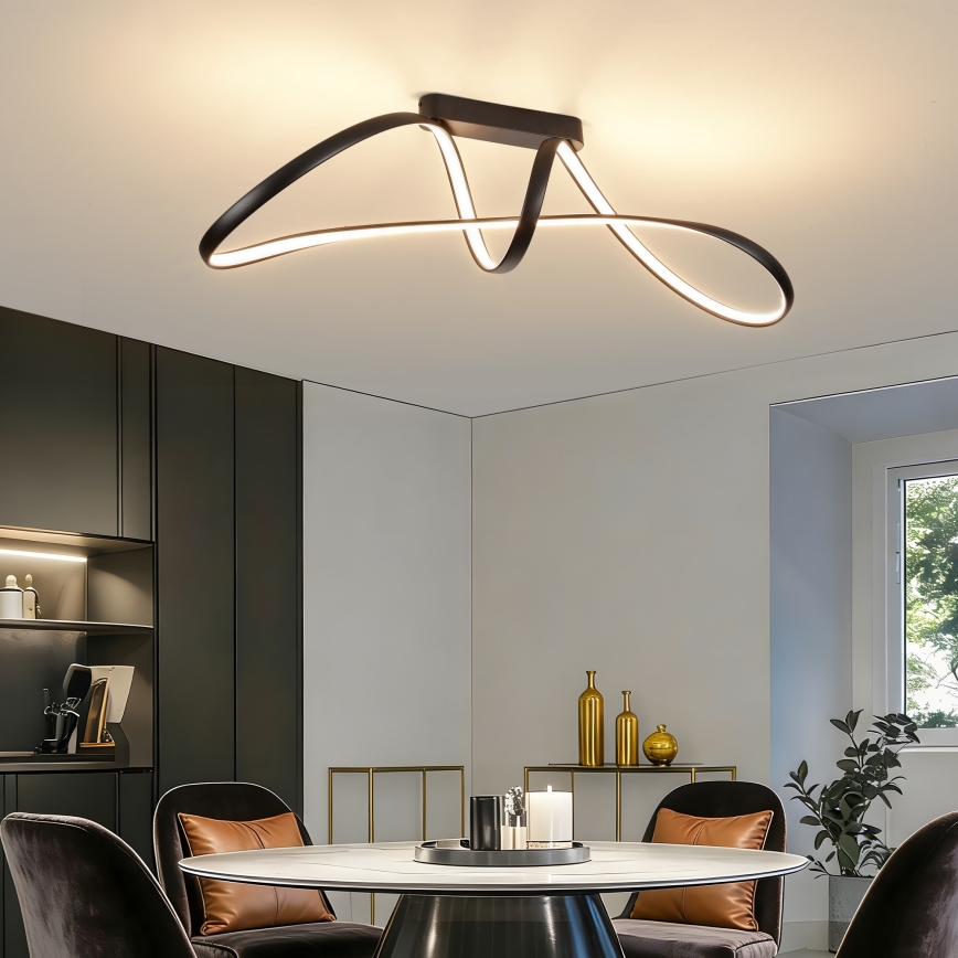 Brilagi - Dimbare LED-opbouwlamp TWISTER LED/60W/230V 3000-6000K zwart + afstandsbediening