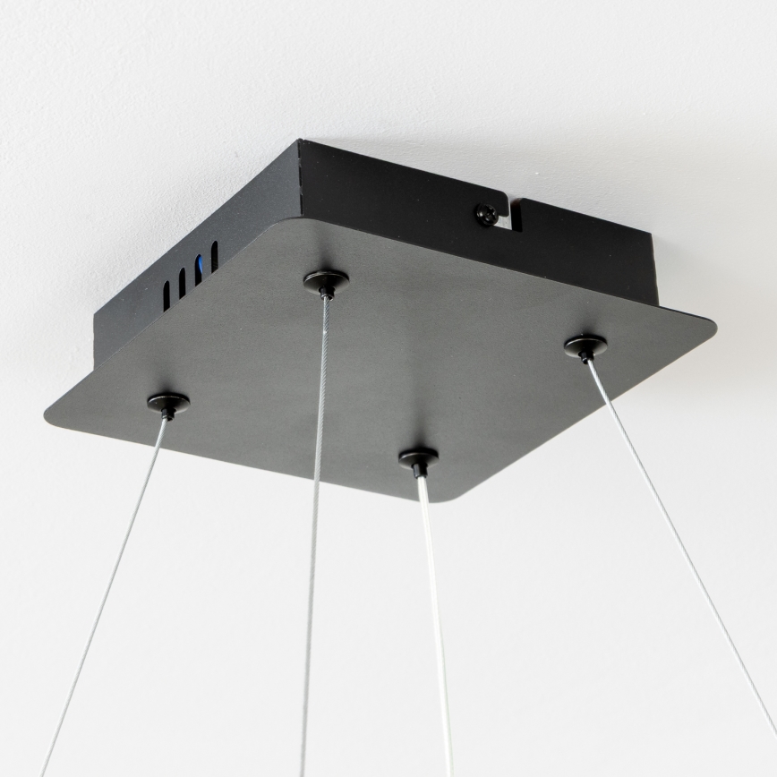 Brilagi - LED dimbare kabelhanglamp FALCON II LED/80W/230V 3000-6500K 40x40 cm zwart + afstandsbediening