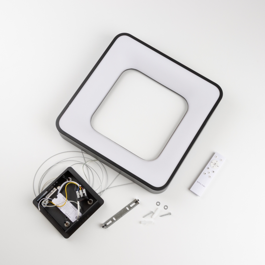 Brilagi - LED dimbare kabelhanglamp FALCON II LED/80W/230V 3000-6500K 40x40 cm zwart + afstandsbediening