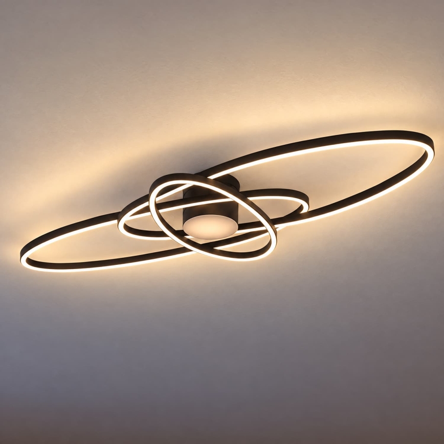 BRILAGI - Dimbare LED-plafondlamp APOLLO LED/58W/230V 3000-6500K 43,2x101,2 cm zwart + afstandsbediening