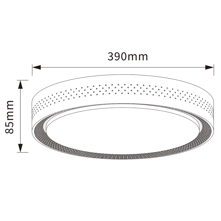 Brilagi - Dimbare LED-plafondlamp COCI LED/48W/230V 3000-6500K Ø 39 cm houtdecor/zwart + afstandsbediening