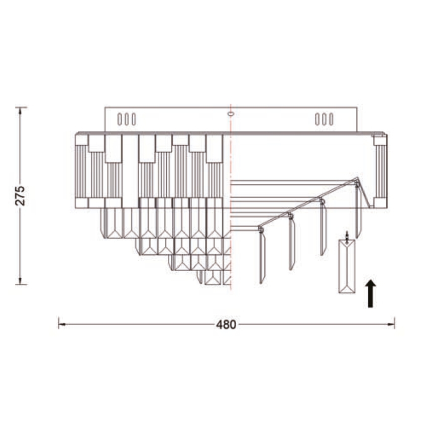 Brilagi - Dimbare LED-plafondlamp CROWN LED/41W/230V 3000-6000K Ø 48 cm zwart + afstandsbediening