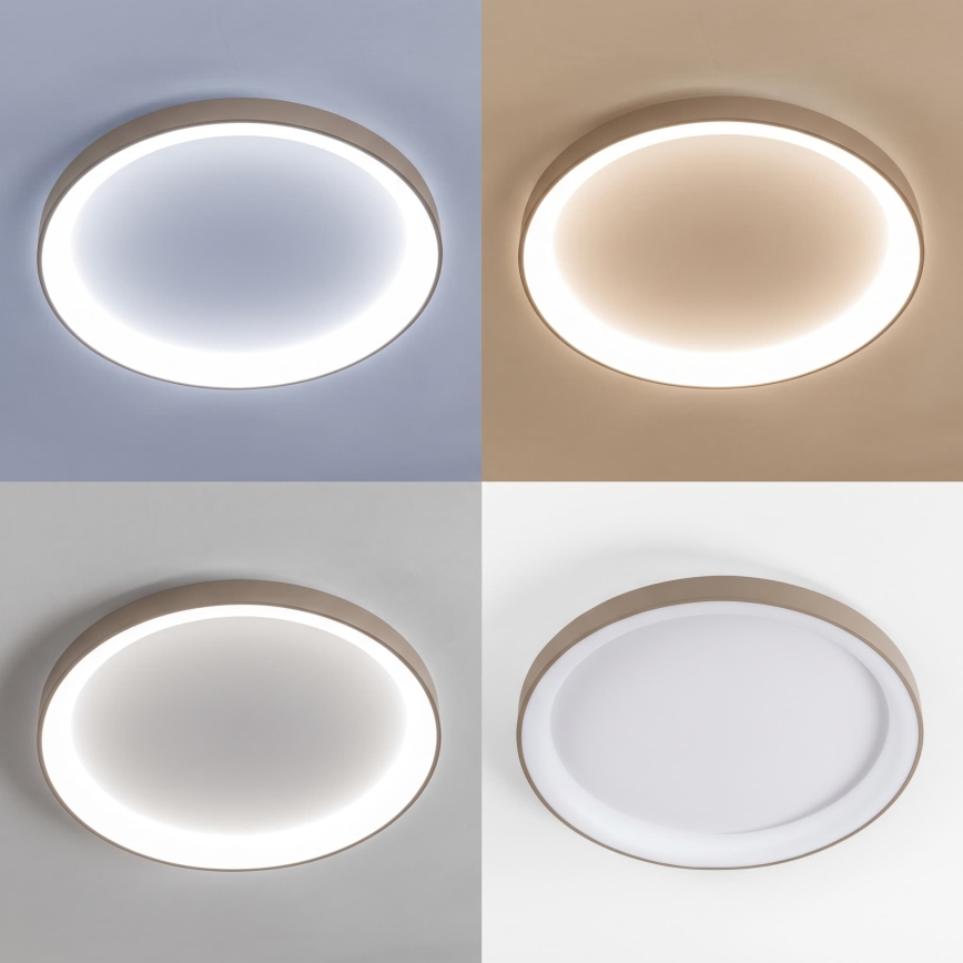 BRILAGI - dimbare LED-plafondlamp FALCON II LED/108W/230V 3000-6500K Ø 80 cm wit/beige + afstandsbediening