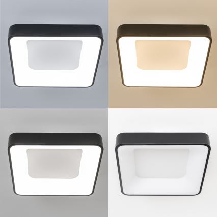 Brilagi - LED-dimbare plafonnière FALCON II LED/80W/230V 3000-6500K 40x40 cm zwart + afstandsbediening