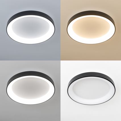 Brilagi - Dimbare LED-plafondlamp FALCON II LED/99W/230V 3000-6500K Ø 60 cm zwart + afstandsbediening