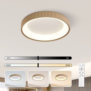 Brilagi - LED dimbare plafondlamp FALCON MODERN LED/30W/230V 3000-6500K Ø 40 cm beige + afstandsbediening