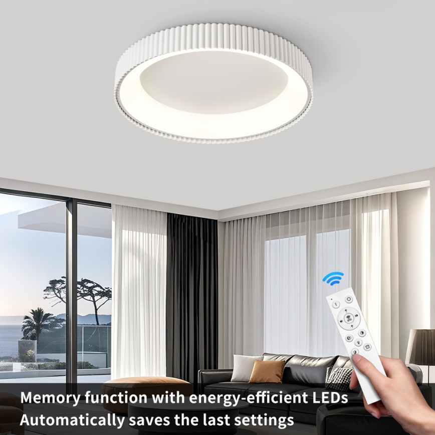 Brilagi - Dimbare LED-plafondlamp FALCON MODERN LED/54W/230V 3000-6000K 60 cm wit + afstandsbediening