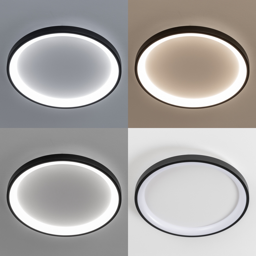 Brilagi - LED-dimbare plafondlamp FALCON SLIM LED/42W/230V 3000-6500K Ø 50 cm zwart + afstandsbediening