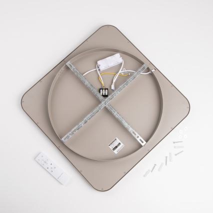 BRILAGI - LED Dimbare plafondlamp FALCON SLIM LED/50W/230V 3000-6500K 50x50 cm beige + afstandsbediening