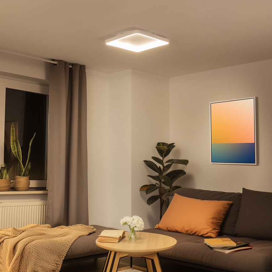Brilagi - dimbare LED-plafondlamp FALCON SLIM LED/50W/230V 3000-6500K 50x50 cm wit + afstandsbediening