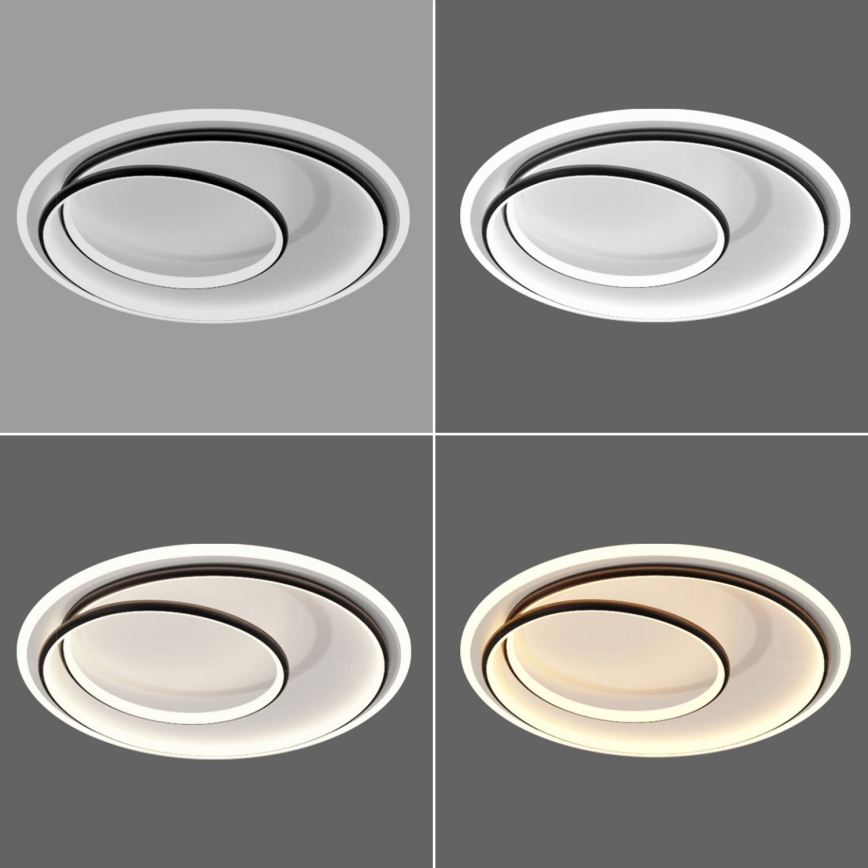Brilagi - LED-dimbare plafondlamp FLARE LED/38W/230V 3000-6000K Ø 48 cm zwart/wit + afstandsbediening