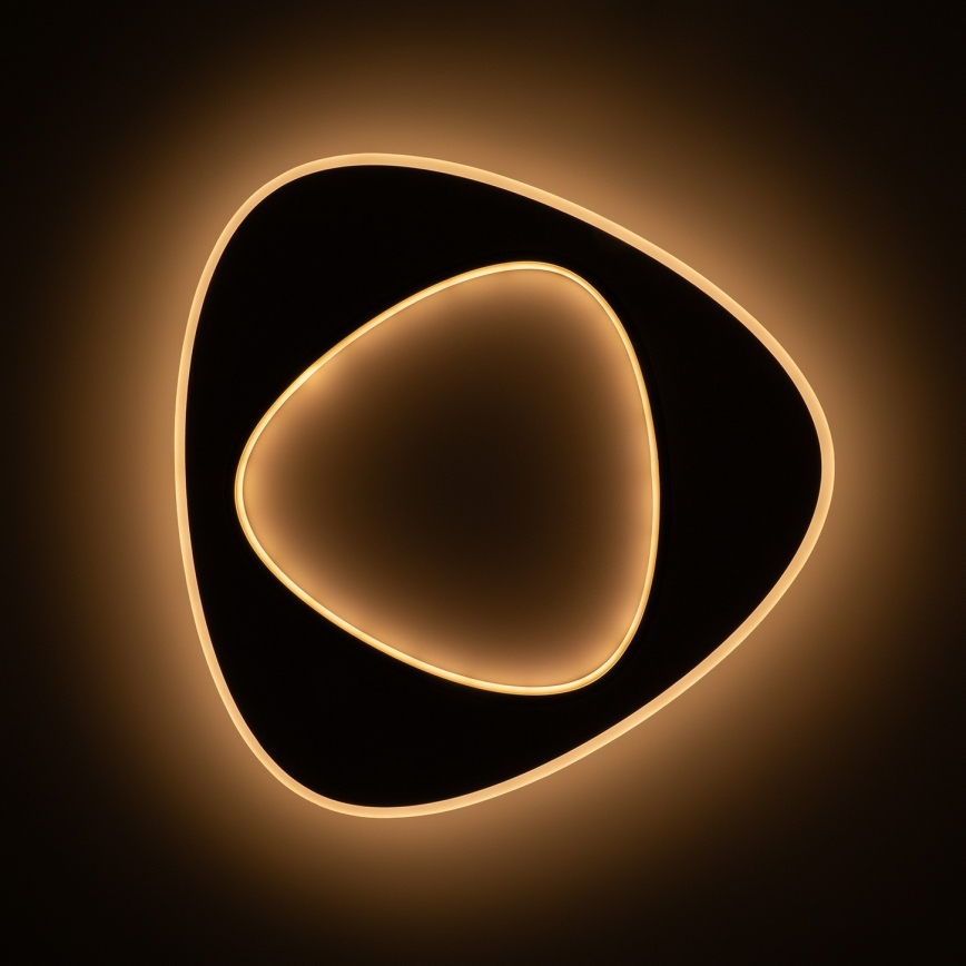 Brilagi - Dimbare LED-plafondlamp FLARE LED/70W/230V 3000-6000K 55x55 cm wit/zwart + afstandsbediening
